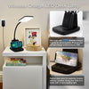 LumenCharge LED Desk Lamp — Wireless Charger, Black