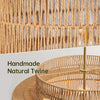 24 Inch Bohemian Handwoven Rattan Chandelier 6 Light