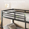 Twin Over Twin Metallic Bunk Bed Vintage Rustic Brown