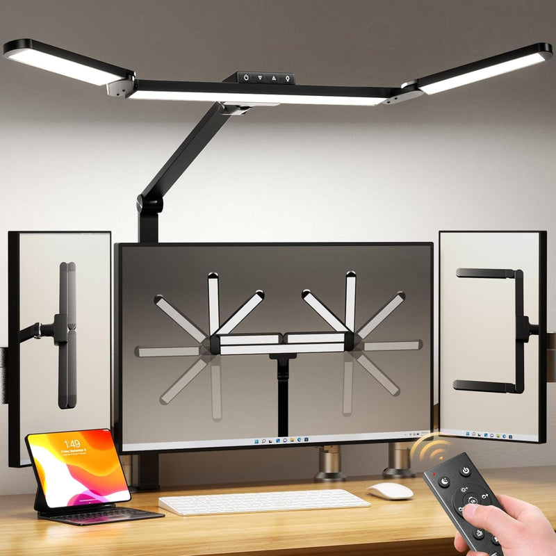 LumenClamp LED Desk Lamp — Clamp Mount, Stepless Dimming