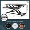 CompactRise Standing Desk Converter 32" – Black