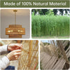 24 Inch Bohemian Handwoven Rattan Chandelier 6 Light
