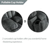 Grey Extra Wide Loveseat Recliner Sofa For Two Cup Holders